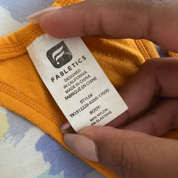 Fabletics Orange Tank top - Picture 2 of 3